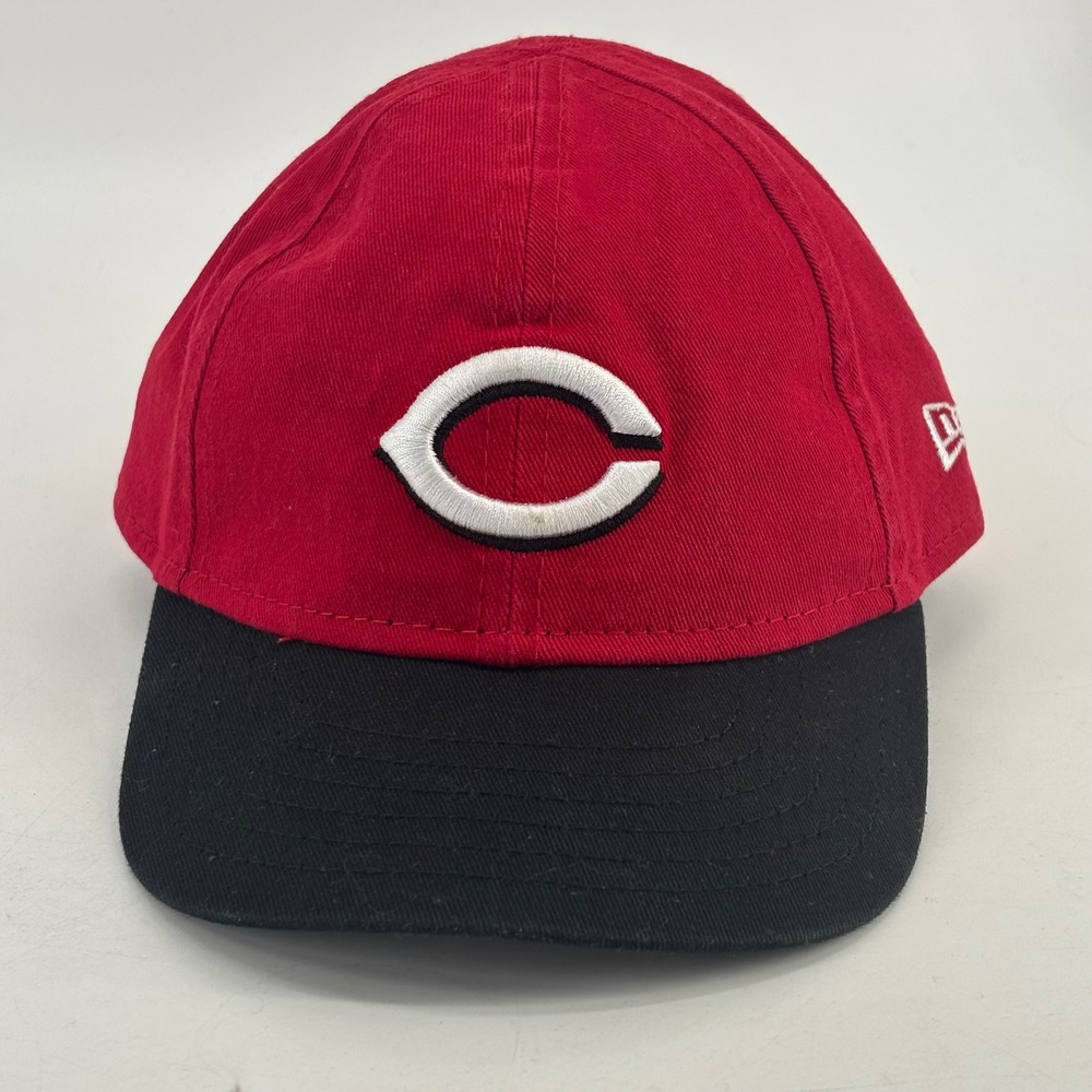 New Era 9TWENTY Cincinnati Reds Hat Infant Red Black Elastic MLB Baseball Cap